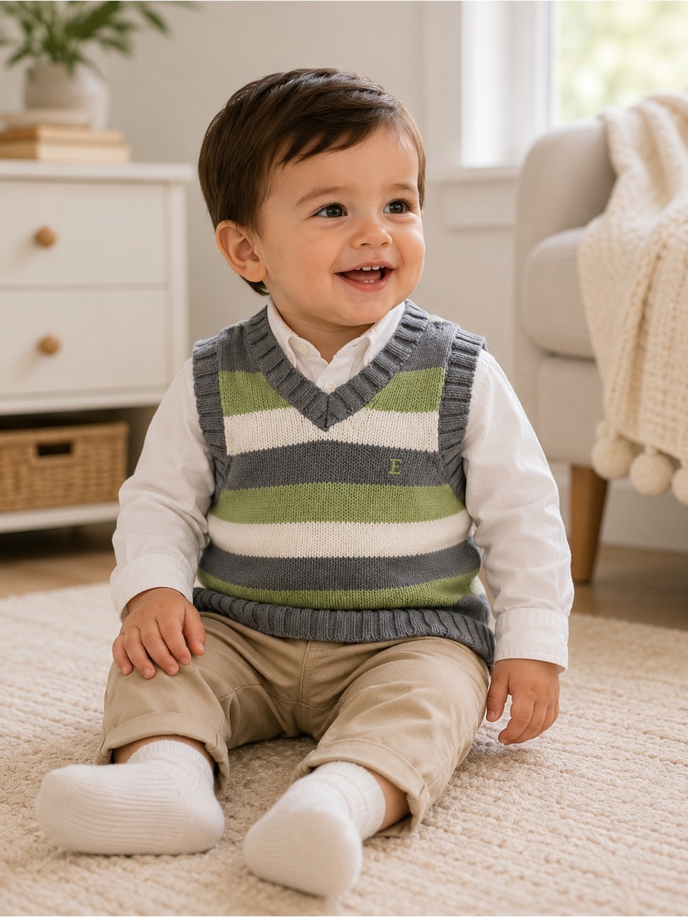 ESPRIT knit sweater vest for baby boys 12 months